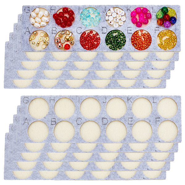 PH 10pcs Bead Mat Beading Boards Bead Design Trays Felt Jewelry Bracelet Organizer Storage Tray for Jewelry Making Creating Bracelets Necklaces and Other Jewelry 8.6x2.5inch