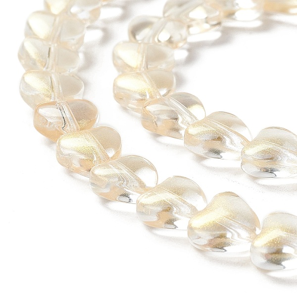 

PandaHall Transparent Glass Beads Strand, Heart, Light Goldenrod Yellow, 7.5~8.5x8~8.5x4~4.5mm, Hole: 1mm, about 44~45pcs/strand...