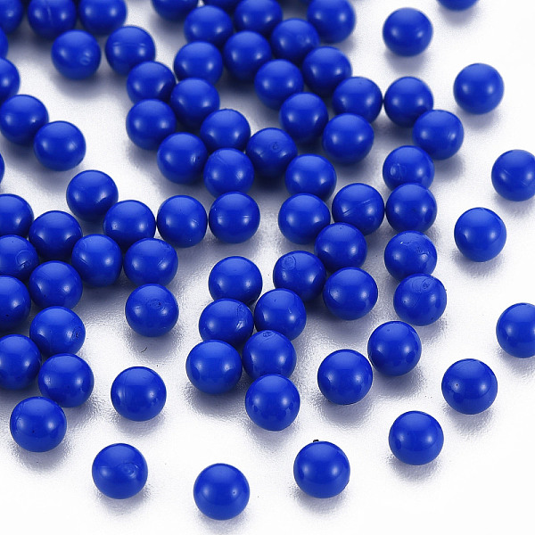 

PandaHall Opaque Acrylic Beads, No Hole, Round, Blue, 4mm, about 1400pcs/50g Acrylic Round Blue