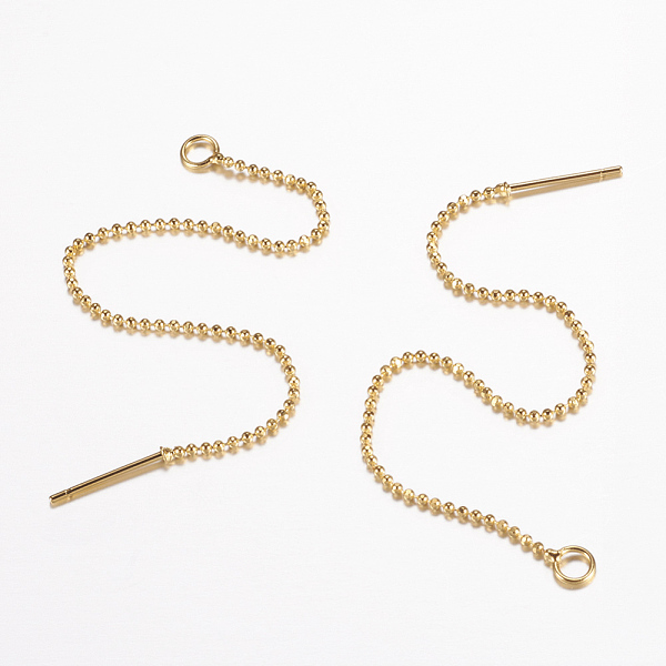 

PandaHall Brass Stud Earring Findings, with Loop, Ear Threads, Rack Plating & Long-Lasting Plated, Cadmium Free & Nickel Free & Lead Free...