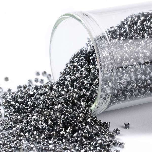 

PandaHall TOHO Round Seed Beads, Japanese Seed Beads, (282) Inside Color Charcoal, 15/0, 1.5mm, Hole: 0.7mm, about 15000pcs/50g Glass Black