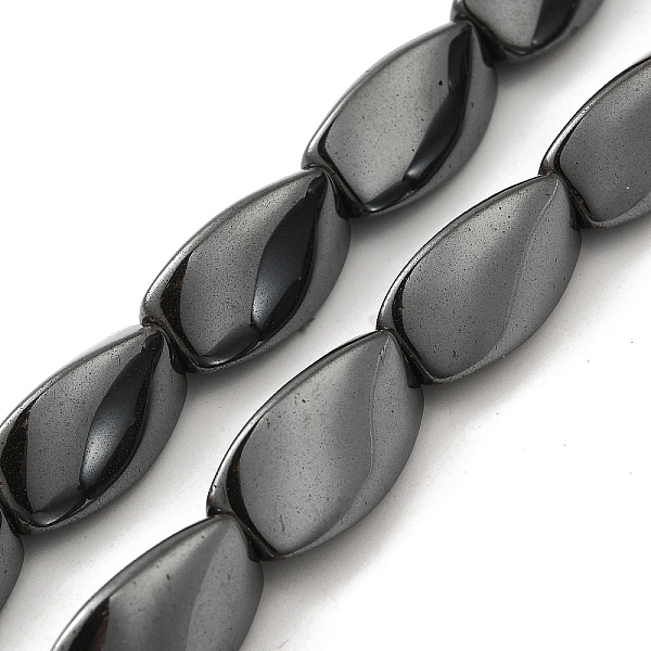 

PandaHall Non-Magnetic Synthetic Hematite Beads Strands, Twist, 20~21x11.5~12x11mm, Hole: 1.8mm, about 20pcs/strand, 16.02''(40.7cm)...