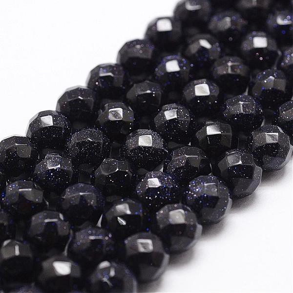 

PandaHall Synthetic Blue Goldstone Beads Strands, Faceted, Round, 8mm, Hole: 1mm, about 47pcs/strand, 14.9 inch~15.1 inch Blue Goldstone...