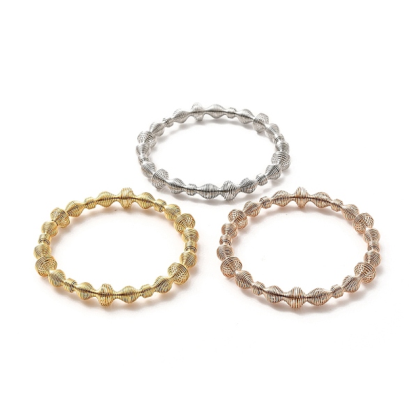 

PandaHall 304 Stainless Steel Spiral Beaded Bangle, Wire Wrapped Jewelry for Women, Mixed Color, Inner Diameter: 2-3/8 inch(6cm) 304...