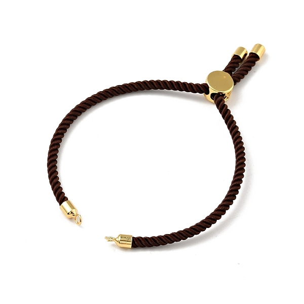 

PandaHall Half Finished Twisted Milan Rope Slider Bracelets, with Rack Plating Brass Cord Ends & Open Loop, Cadmium Free & Lead Free, for...