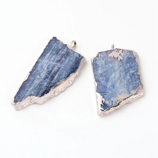 

PandaHall Natural Kyanite/Cyanite/Disthene Pendants, Nuggets, with Brass Findings, Mixed Color, 48~75x18~31x5~6mm, Hole: 2mm Kyanite Nuggets
