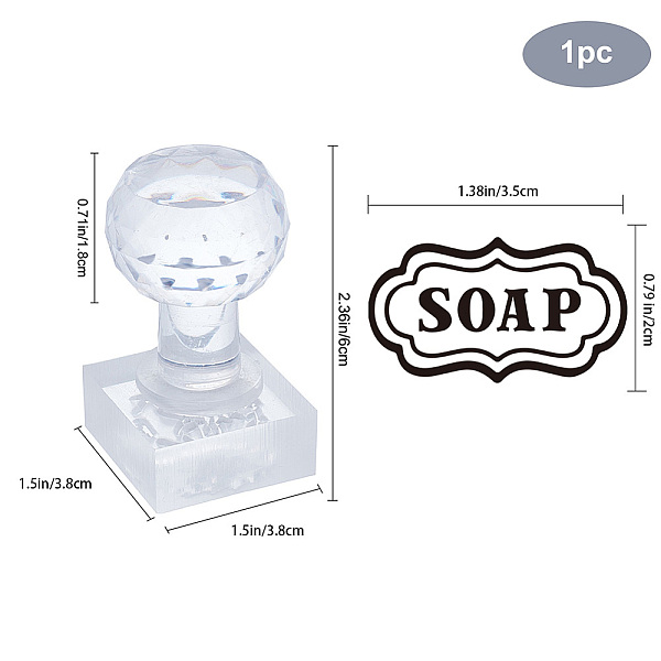 Klare Seifenstempel Aus Acryl Mit Kleinen Griffen