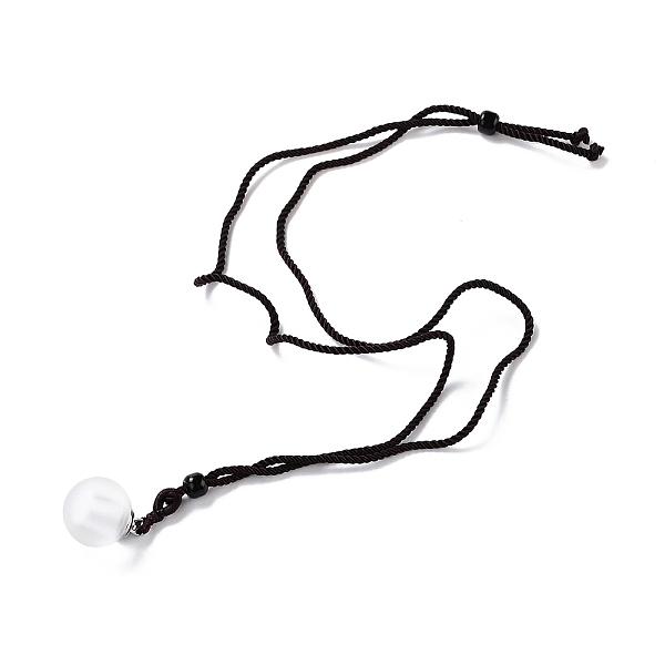 

PandaHall Round Openable Container Glass Pendant Necklace, Wish Bottle Pendant Necklace for Women, Clear, 25.2 inch(64cm) Glass Clear