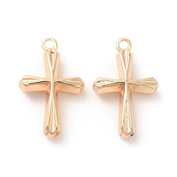 

PandaHall Brass Pendants, Cross Charm, Real 18K Gold Plated, 19x12x5mm, Hole: 1.5mm Brass Cross