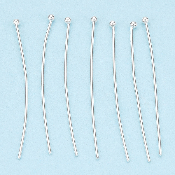 

PandaHall Brass Ball Head Pins, Silver, 30x0.6mm, 23 Gauge, Head: 1.5mm, about 120pcs/10g Brass