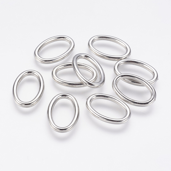 

PandaHall CCB Plastic Linking Rings, Oval, Platinum, 26x18x3mm, Hole: 11x20mm Plastic Oval