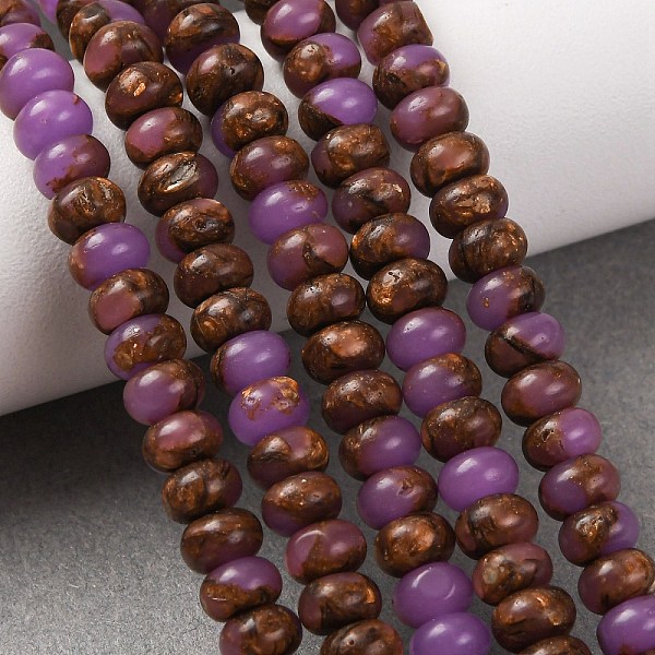 Brins de perles de jaspe impérial synthétiques