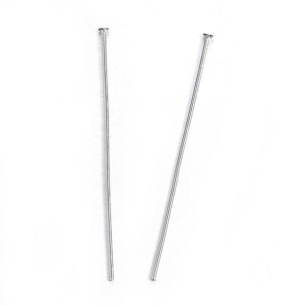 

PandaHall 304 Stainless Steel Flat Head Pins, Stainless Steel Color, 35x0.7mm, Head: 1.5mm 304 Stainless Steel