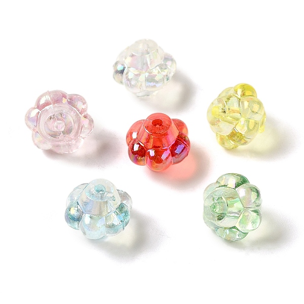 

PandaHall UV Plating Acrylic Beads, Flower, Mixed Color, 10x9mm, Hole: 1.6mm Acrylic Flower Multicolor