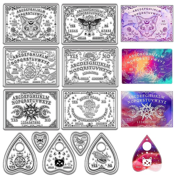 

PandaHall CRASPIRE Moth Clear Stamps Black Cat Scales Witch Magic Moon Phases Transparent Stamp Seals for DIY Scrapbooking Journals Photo...