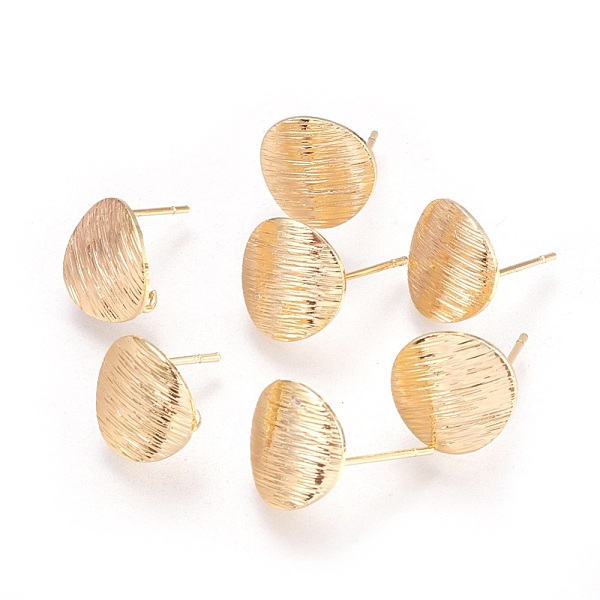

PandaHall Drawbench Brass Stud Earring Findings, with Loop, Flat Round, Nickel Free, Real 18K Gold Plated, 12x1mm, Hole: 2mm, Pin: 0.5mm...