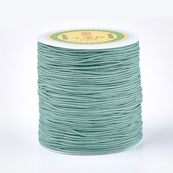 

PandaHall Nylon Thread, Medium Aquamarine, 1.5mm, about 120.29 yards(110m)/roll Nylon Green