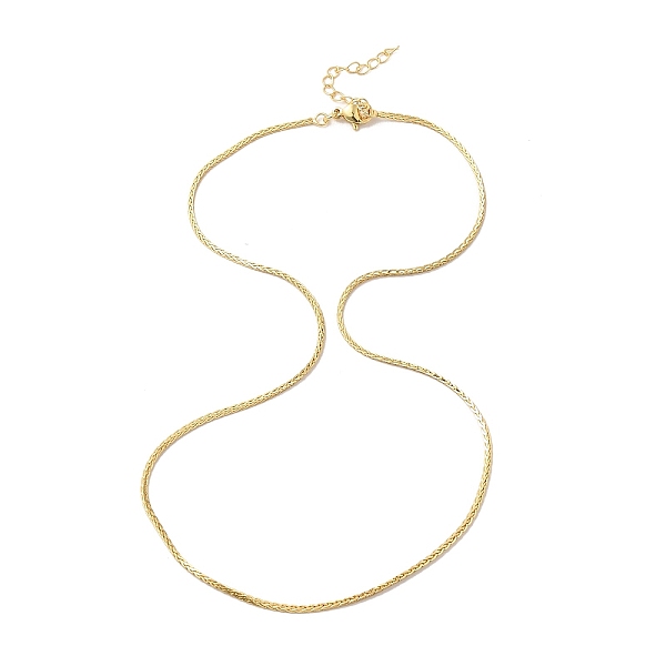 

PandaHall Brass Wheat Chain Necklace, Long-Lasting Plated, Lead Free & Cadmium Free, Real 18K Gold Plated, 17.13 inch(43.5cm) Brass