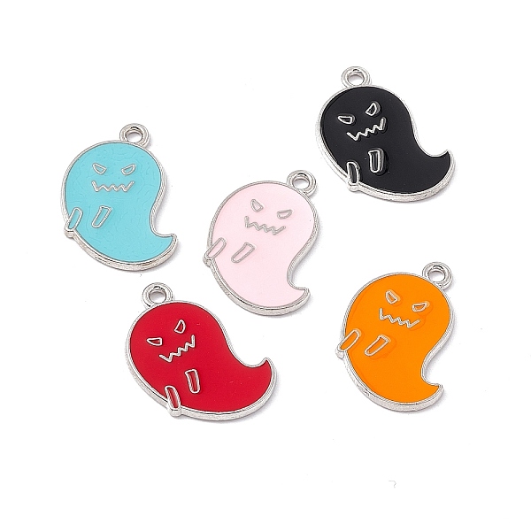 

PandaHall Alloy Pendant, with Enamel, Ghost Charm, Platinum, Mixed Color, 22x14x1.5mm, Hole: 1.8mm Alloy+Enamel Ghost Multicolor