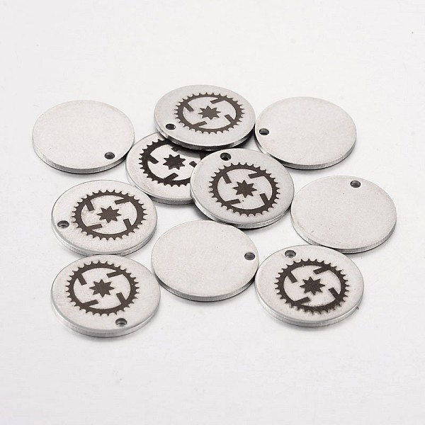 

PandaHall Stainless Steel Steampunk Pendants, Flat Round with Gear, Stainless Steel Color, 15x1mm, Hole: 1.3mm Stainless Steel Flat Round