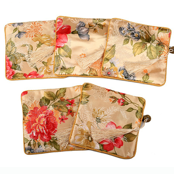 Retro Square Cloth Zipper Pouches