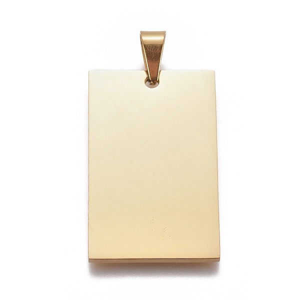 

PandaHall 304 Stainless Steel Pendants, Rectangle, Stamping Blank Tag, Golden, 40x25x2mm, Hole: 5x7.5mm 304 Stainless Steel Rectangle