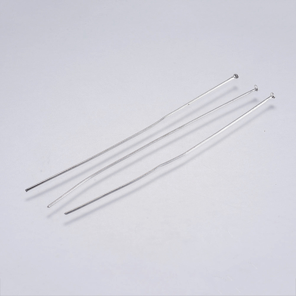 

PandaHall 304 Stainless Steel Flat Head Pins, Stainless Steel Color, 70x0.7mm, Head: 1.5mm 304 Stainless Steel