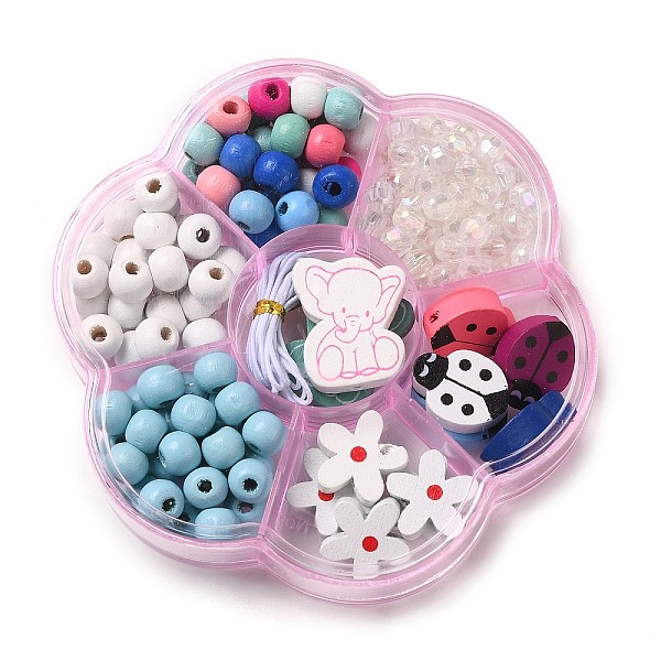 

PandaHall Children's Day Theme Maple Wood Jewelry Set DIY Making Kits, Mixed Shapes, 16.5~25x15~21x4.5~6mm, Hole: 2mm Wood Mixed Shapes