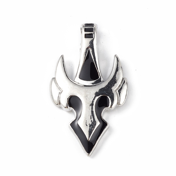 

PandaHall Alloy Enamel Pendants, Cadmium Free & Lead Free, Sword with Angel Wing Charm, Platinum, 43.5x25x7mm, Hole: 5mm Alloy+Enamel Wing..., Black