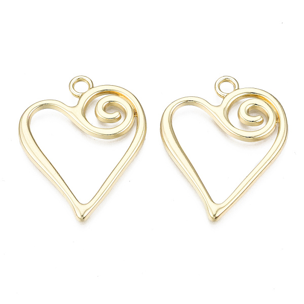 

PandaHall Rack Plating Alloy Pendants, Cadmium Free & Lead Free, Heart, Light Gold, 32x25x1.5mm, Hole: 2.5mm Alloy Heart