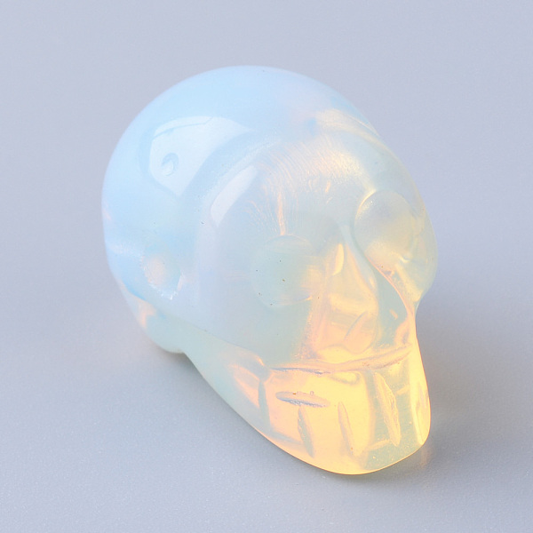 

PandaHall Opalite Beads, Skull, 15~17x19~22x9~13mm, Hole: 3~4mm Opalite Skull
