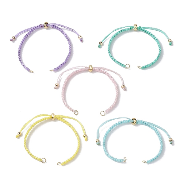 

PandaHall 5Pcs 5 Colors Candy Color Braided Nylon Cord Slider Bracelet Making, Nice for DIY Jewelry Making, Mixed Color, 9-1/2 inch(24.2cm)..., Multicolor