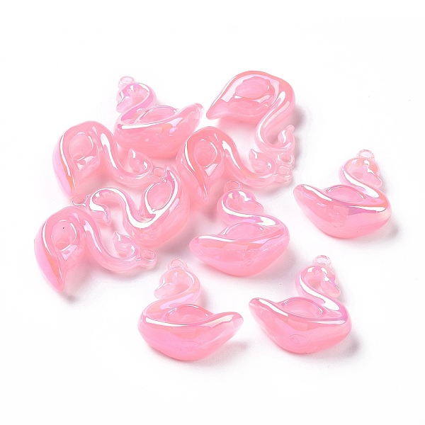 

PandaHall Opaque Acrylic Pendants, Swan Charms, Pink, 40x33.5x15mm, Hole: 3.1mm Acrylic Duck Pink