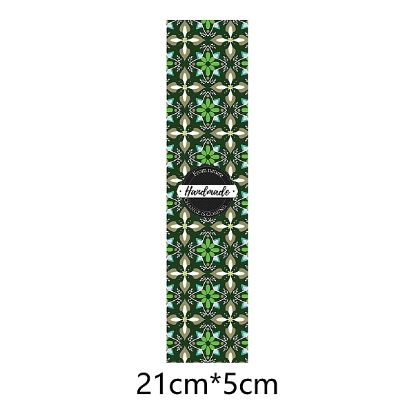 

PandaHall Floral Pattern Handmade Soap Paper Tag, Both Sides Coated Art Paper Tape with Tectorial Membrane, for Soap Packaging, Rectangle...