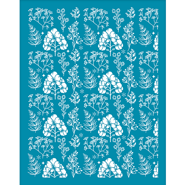 

PandaHall Silk Screen Printing Stencil, for Painting on Wood, DIY Decoration T-Shirt Fabric, Plants Pattern, 100x127mm Nylon Other Plants..., Cyan