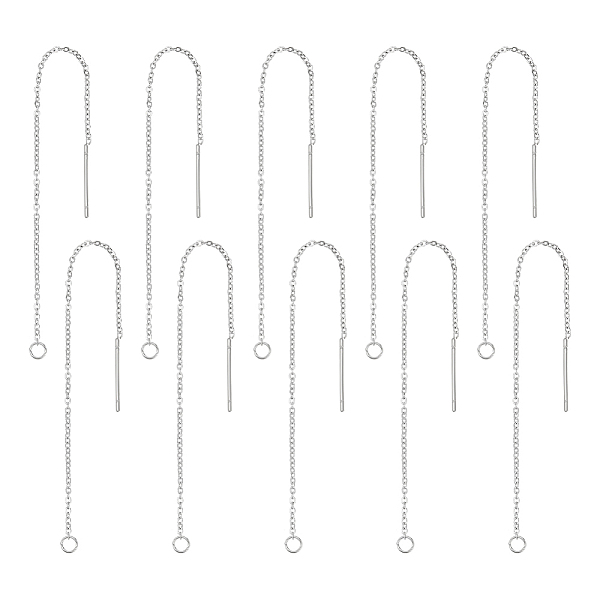 

PandaHall UNICRAFTALE 100pcs 98mm Long Ear Threads 304 Stainless Steel Earring Thread 0.8mm Pin Tassel Ear Threads Drop Earrings with hole...