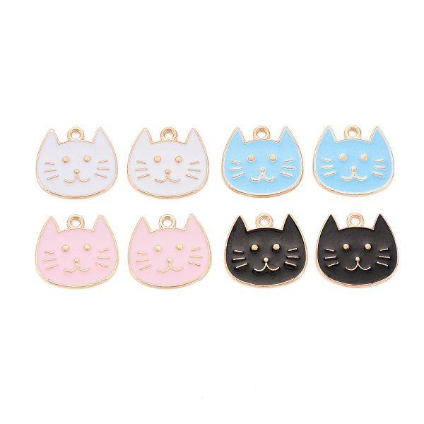 

PandaHall Alloy Enamel Pendants, Cadmium Free & Lead Free, Light Gold, Cat, Mixed Color, 16x17x1.5mm, Hole: 1.6mm Alloy+Enamel Cat Shape..., Multicolor