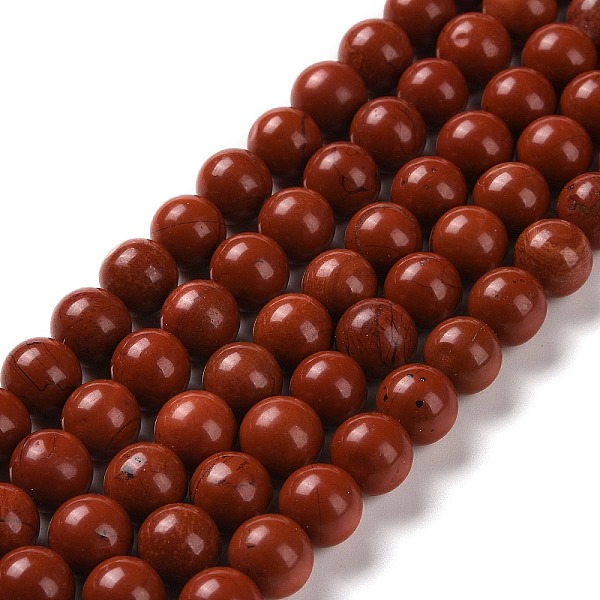 

PandaHall Natural Red Jasper Beads Strands, Round, 8mm, Hole: 0.8mm, about 47pcs/strand, 14.96 inch(38cm) Red Jasper Round