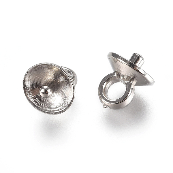 

PandaHall CCB Plastic Cup Pearl Peg Bails Pin Pendants, For Half Drilled Beads, Platinum, 6.5x6mm, Hole: 2mm, Pin: 1.4mm Plastic