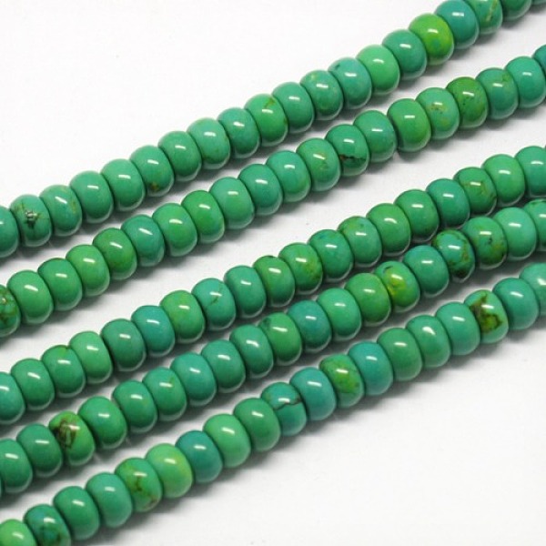 

PandaHall Natural Magnesite Rondelle Beads Strands, Dyed, Lime Green, 6x4mm, Hole: 1mm, about 115pcs/strand, 15.74 inch Magnesite Rondelle...