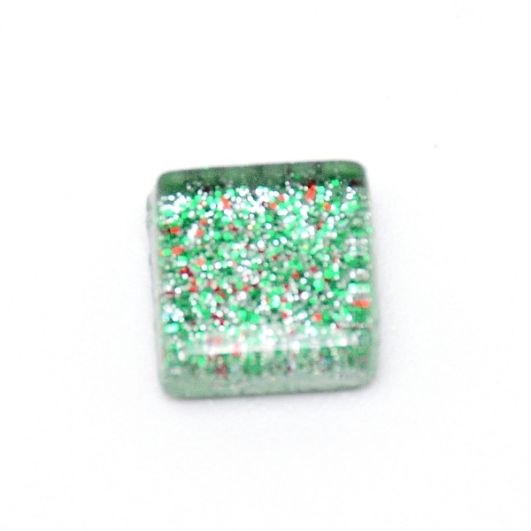 

PandaHall Glitter Glass Cabochons, Mosaic Tiles, for Home Decoration or DIY Crafts, Square, Medium Sea Green, 10x10x4mm, 140pcs/140g Glass...