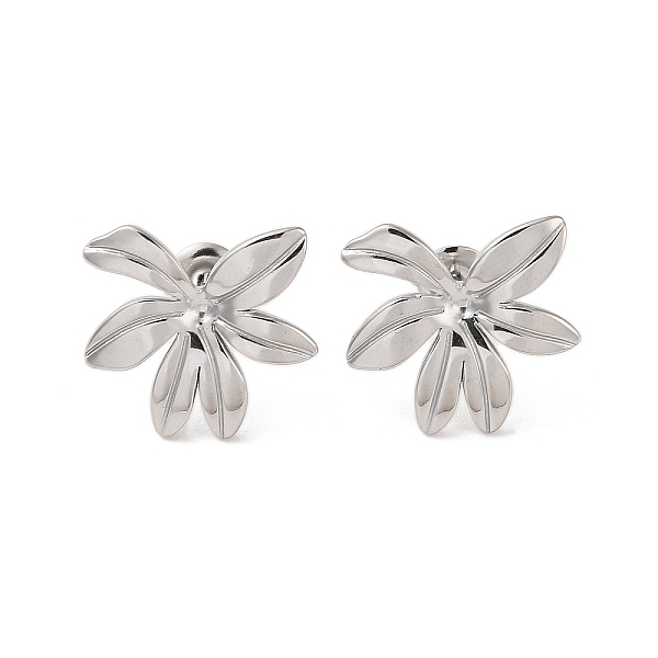 

PandaHall Flower 304 Stainless Steel Stud Earrings for Women, Stainless Steel Color, 20x20mm 304 Stainless Steel Flower