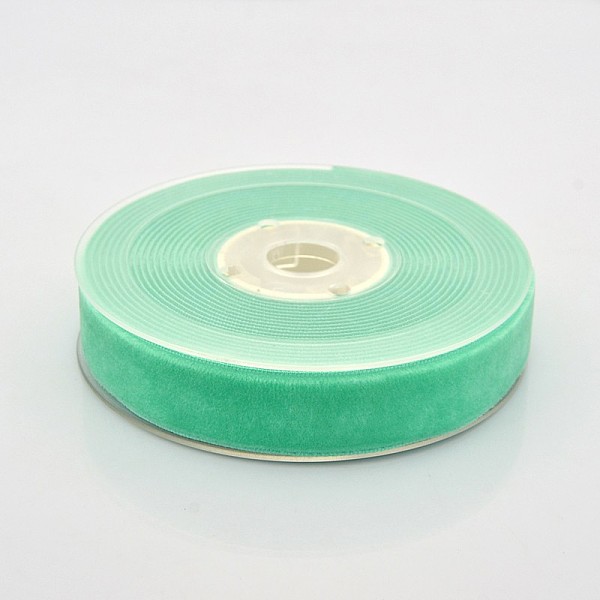 PandaHall Polyester Velvet Ribbon for Gift Packing and Festival Decoration, Medium Spring Green, 3/4 inch(19mm), about 25yards/roll...