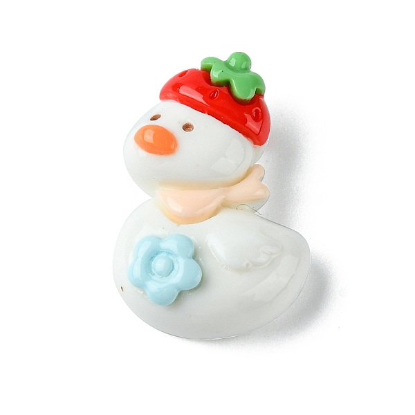 

PandaHall Opaque Resin Cabochons, Duck, Red, 23x15.5x7.5mm Resin Duck Red