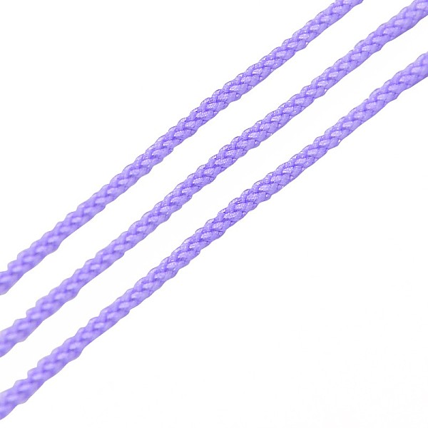 PandaHall Eco-Friendly Dyed Round Nylon Cotton String Threads Cords, Medium Slate Blue, 1mm, 20yards/roll Nylon Purple