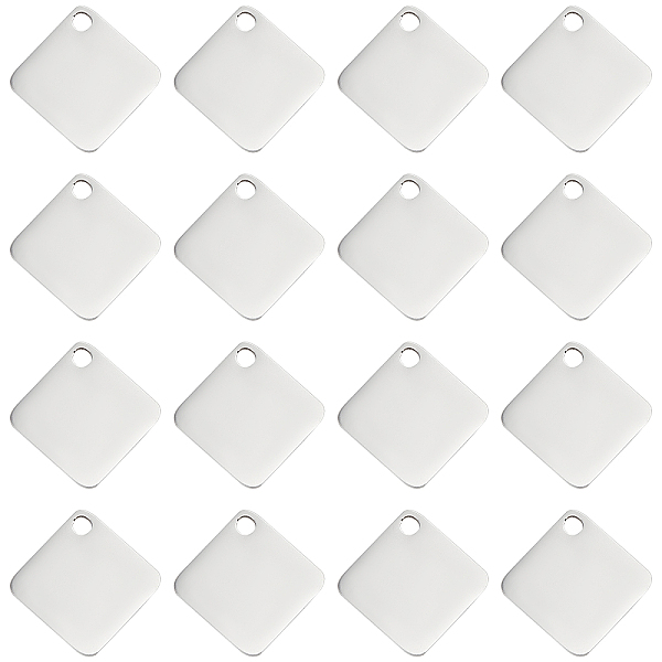

PandaHall DICOSMETIC 40Pcs 304 Stainless Steel Charms, Rhombus, Stainless Steel Color, 10x1.1mm 304 Stainless Steel Rhombus