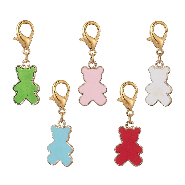 

PandaHall Alloy Enamel Pendant Decoration, Zinc Alloy Lobster Claw Clasps, Bear, Mixed Color, 37mm, bear: 20.5x13x1mm Alloy+Enamel Bear..., Multicolor