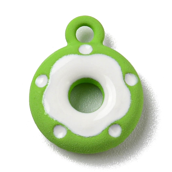 

PandaHall Alloy Enamel Charms, Donut Charm, Yellow Green, 12.5x10x3mm, Hole: 1.5mm Alloy+Enamel Donut