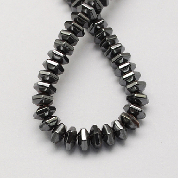 

PandaHall Non-magnetic Synthetic Hematite Beads Strands, Grade A, Hexagon, Black, 7x4mm, Hole: 1mm Non-magnetic Hematite Hexagon Black