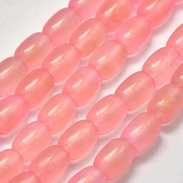 

PandaHall Natural White Jade Beads Strands, Barrel, Dyed, Pink, 13x9mm, Hole: 1mm, about 28pcs/strand, 14.96 White Jade Barrel Pink